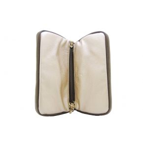 Bolso de Embrague bolsa con correa para el hombro, Patrizia Pepe gris, oro marrón de oro