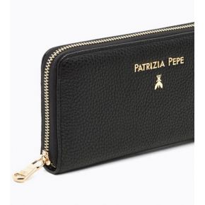 Wallet zip around black Patrizia Pepe