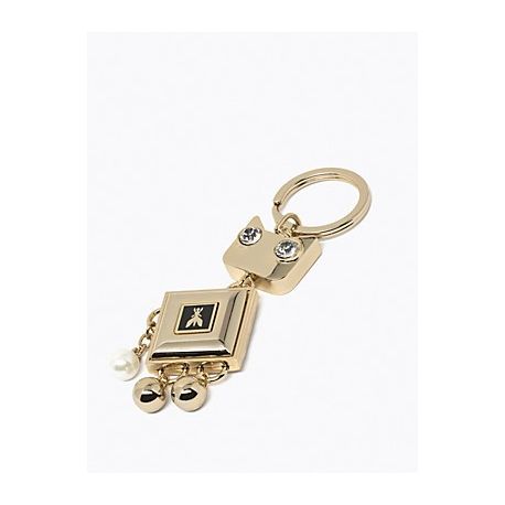 Keychain keyring Patrizia Pepe cat shiny gold