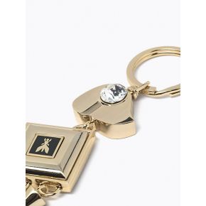 Keychain keyring Patrizia Pepe dog shiny gold