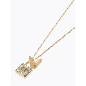 Collier collier Patrizia Pepe en or brillant papillon, d'or, de diamants