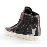 Sneaker in pelle con dettagli paillettes