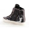 Leather sneakers with sequins details