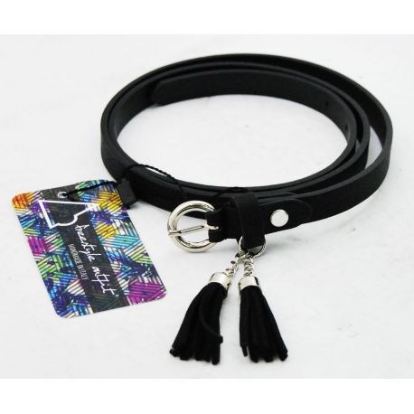 Ceinture noire avec nappini noir