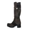 Stiefel braun leder dunkelbraun gummiboden und cararmato Geneve-schuhe