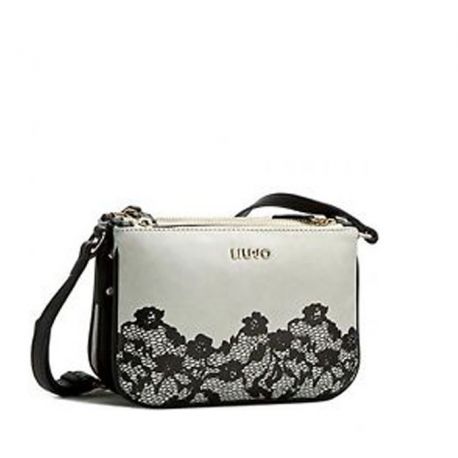 Shoulder bag Liu Jo xs triple creating harmony lace grigiio