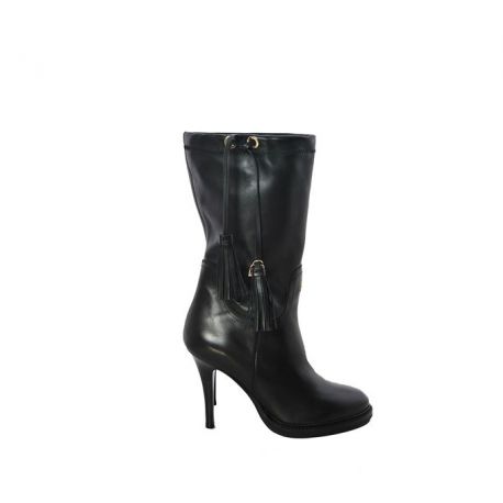 The boot with the heel, Patrizia Pepe in black calf leather Patrizia Pepe