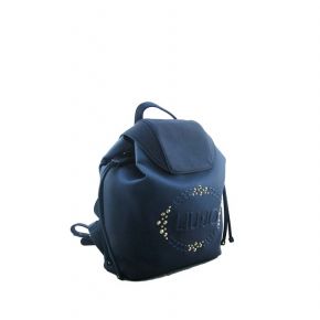 Bag backpack Liu Jo logo firefly faded light blue dark blue