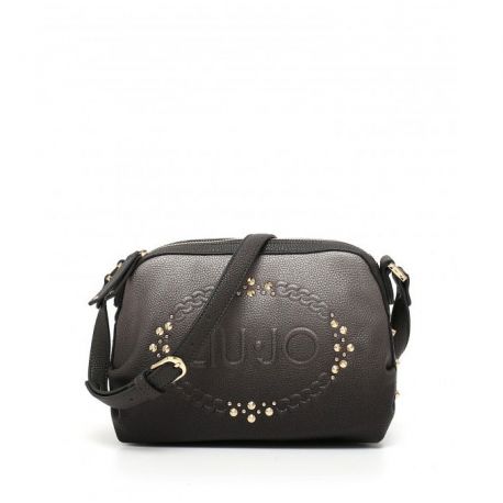 Sac à bandoulière logo Liu Jo firefly gris noir délavé