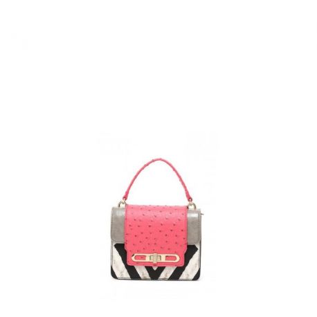 Borsa tracolla tracollina Liu jo coleottero rosa grigia zebra