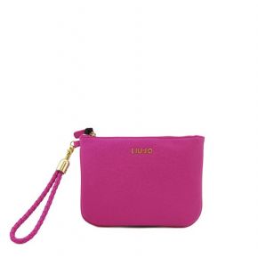 Sac à bandoulière enveloppe triple anna fuchsia rose foncé Liu Jo