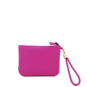 Sac à bandoulière enveloppe triple anna fuchsia rose foncé Liu Jo