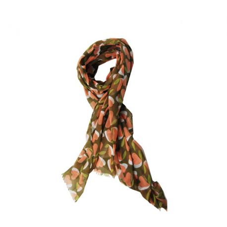 Foulard, Twin Set vert avec des coeurs