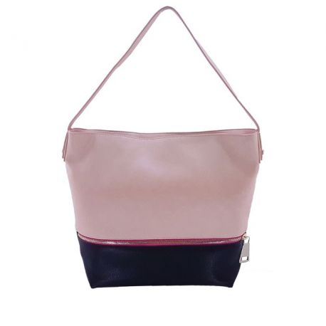 Borsa hobo con tracola Patrizia Pepe rosa nera