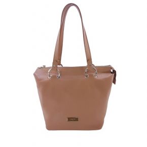 Bag shooping Patrizia Pepe reversible beige silver