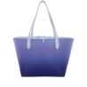 Borsa shopping Patrizia Pepe reversibile blu bianca degradè