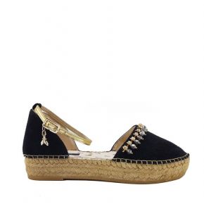 Espadrillas Patrizia Pepe 2 pezzi in camoscio nero