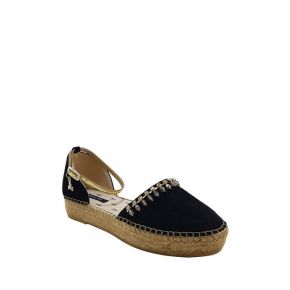 Espadrillas Patrizia Pepe 2 pezzi in camoscio nero