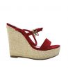 Sandale Patrizia Pepe coin en daim rouge