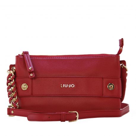 Bag clutch bag with shoulder strap Liu Jo lavender cherry