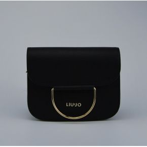 Bolsa de tracollina con colgajo de Liu Jo maincy negro