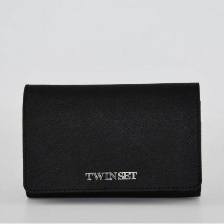 Brieftasche mit patte Twin-Set schwarz Simona Barbieri