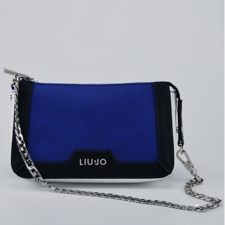 Borsa tracollina con catena Liu Jo new cannes nmonaco blu bianca blu