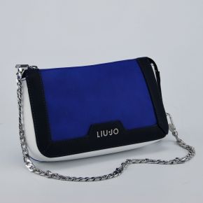 Borsa tracollina con catena Liu Jo new cannes nmonaco blu bianca blu