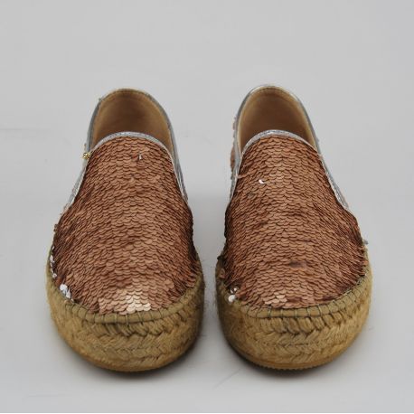 Espadrilles Patrizia Pepe all over Sequins pink silver