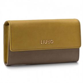 Wallet with flap-Liu Jo great anna yellow brown