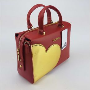 Shoulder bag Love Moschino red heart gold