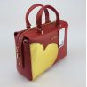 Borsa tracolla Love Moschino rossa con cuore oro