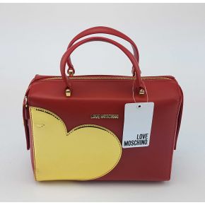 Sac à bandoulière marque Love Moschino rouge coeur d'or