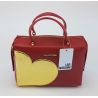 Borsa tracolla Love Moschino rossa con cuore oro