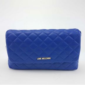 Borsa tracolla Love Moschino trapuntata blu