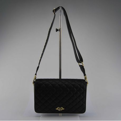 Shoulder bag Love Moschino quilted navy blue