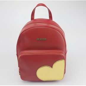 Backpack Love Moschino red heart gold