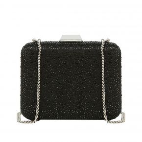 Clutch bag, hand Clutch, Liu Jo primrose rhinestone detailing two-tone black and silver