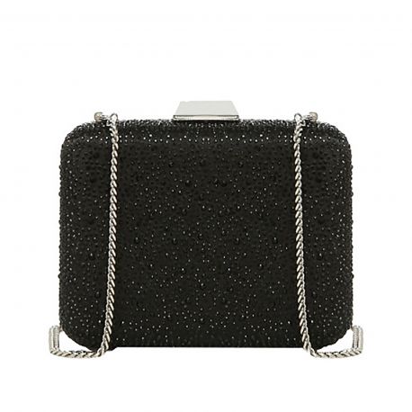 Bolso de mano, Embrague, Liu Jo primrose detalles de rhinestone de dos tonos negro y plata