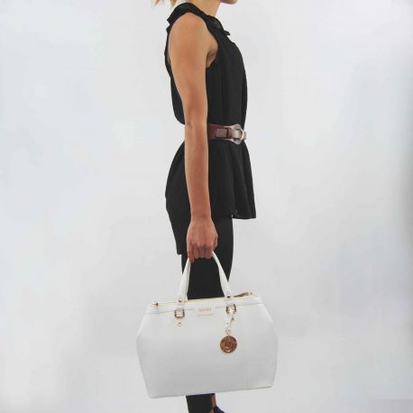 Sac Liu Jo zip 2 nouvelles cannes blanc