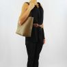 Shopping bag, reversible, Liu Jo narcissus root ochre