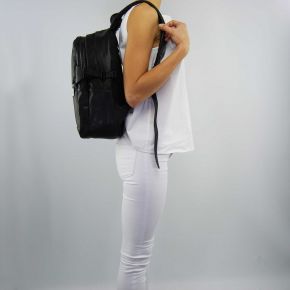 Bolsa mochila de Versace Jeans nappa con logo negro