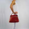 Sac sacoche Twin-Set Cécile Deux en cuir rouge rubis