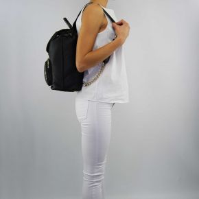 Bolsa mochila de Doble Conjunto grande de raso negro