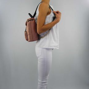 Bolsa mochila de Doble Conjunto de satén de color rosa nude