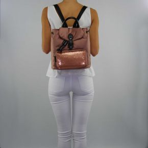 Rucksack handtasche Twin Set satin rosa nude