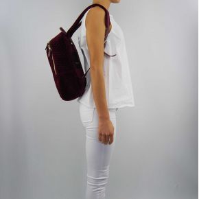 Sac à dos Twin-Set en velours bordeaux