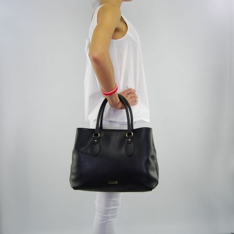 Shopping bag Liu Jo with straddles angers black