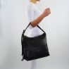 Borsa hobo Patrizia Pepe frange nera