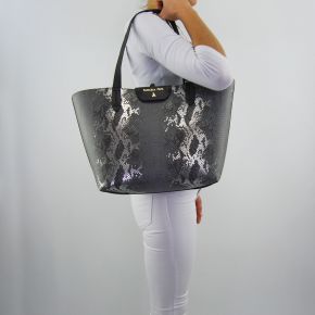 Shopping bag by Patrizia Pepe grey gray silver python